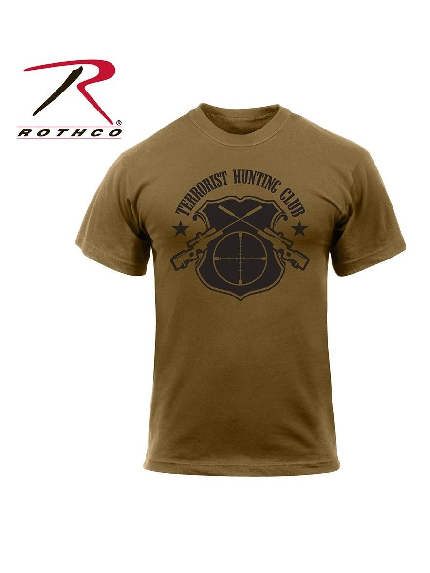 Rothco 'Terrorist Hunting Club' T-Shirt Coyote Brown 61570 61571.