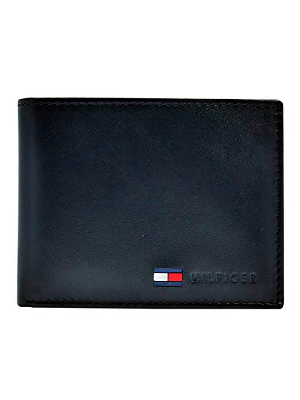 Tommy Hilfiger Mens Genuine Leather Credit Card Passcase Wallet Black 31TL22X060.