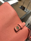 Michael Kors Women's Tina Small Clutch Leather Crossbody Bag Peach 35F7GT4C1L.