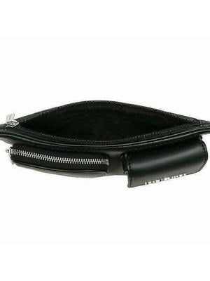Michael Kors Women's Hanover Vegan Faux Leather Medium Belt Bag Black 35S0SU8N2L.