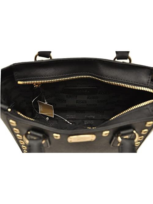 MICHAEL Michael Kors Black Leather Sandrine Stud Crossbody Bag For Sale at  1stDibs
