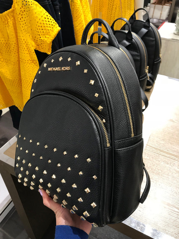 Michael Kors Women's Abbey Medium Studded Leather Backpack Black 35T8GAYB2L Michael Kors Women's Abbey Medium Studded Leather Backpack Black 35T8GAYB2L
