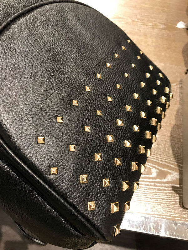 Michael Kors Women's Abbey Medium Studded Leather Backpack Black 35T8GAYB2L Michael Kors Women's Abbey Medium Studded Leather Backpack Black 35T8GAYB2L