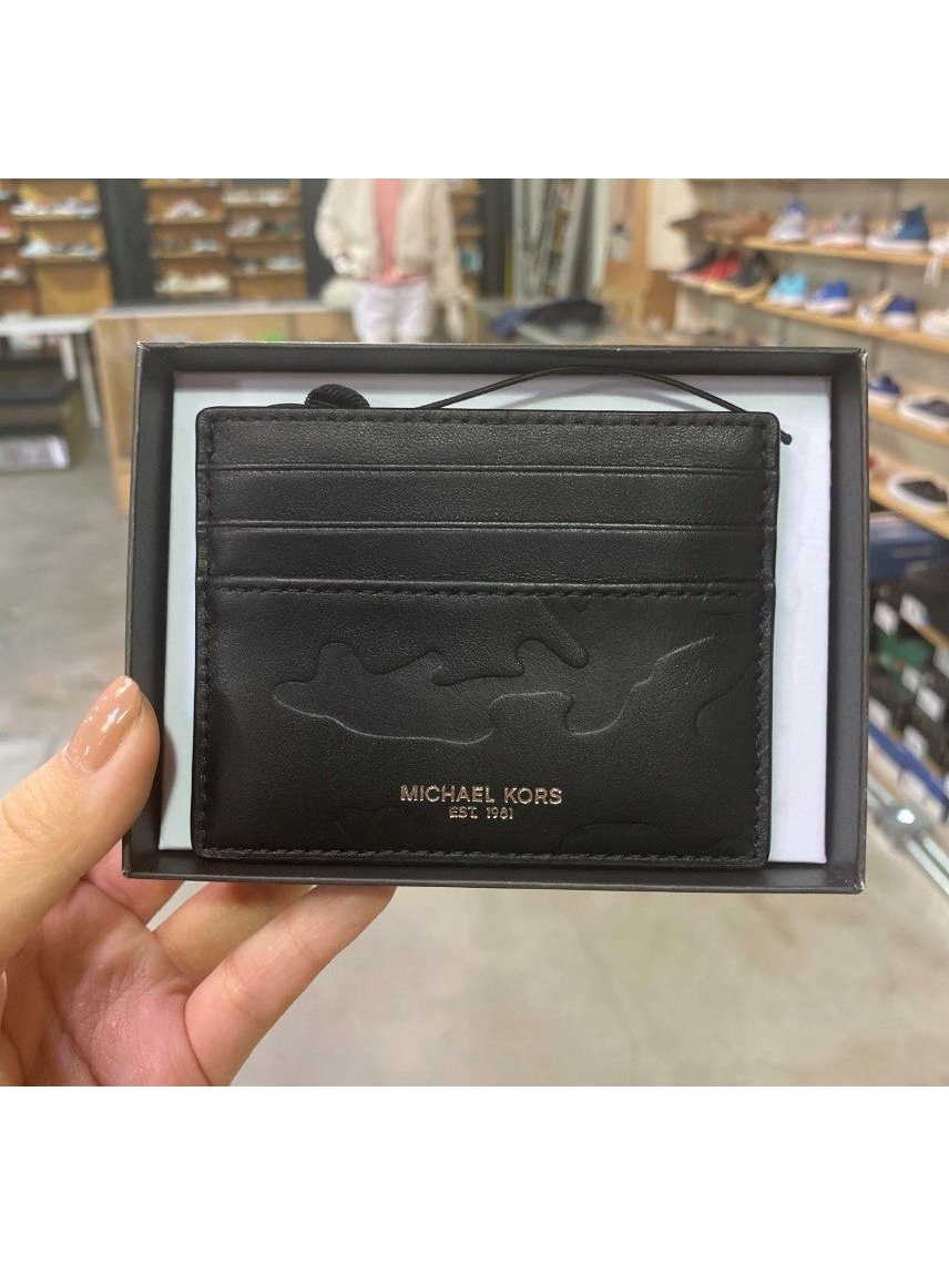 Michael Kors Men's Camden Tall Leather Card Case Black 36T8LCAD1E.