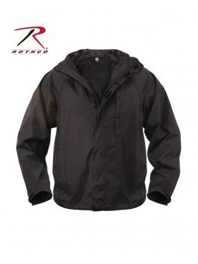 Rothco Packable Rain Jacket Black 3754.