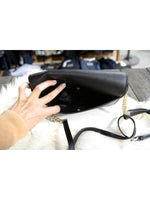 Michael Kors Women's Vanna Medium Pebbled Leather Shoulder Flap Crossbody Bag Black 38F8CV3F2L.