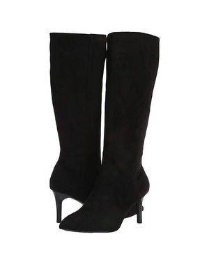 Rockport Total Motion Ariahnna Tall B Knee High Boots Black Faux Suede CH6400.