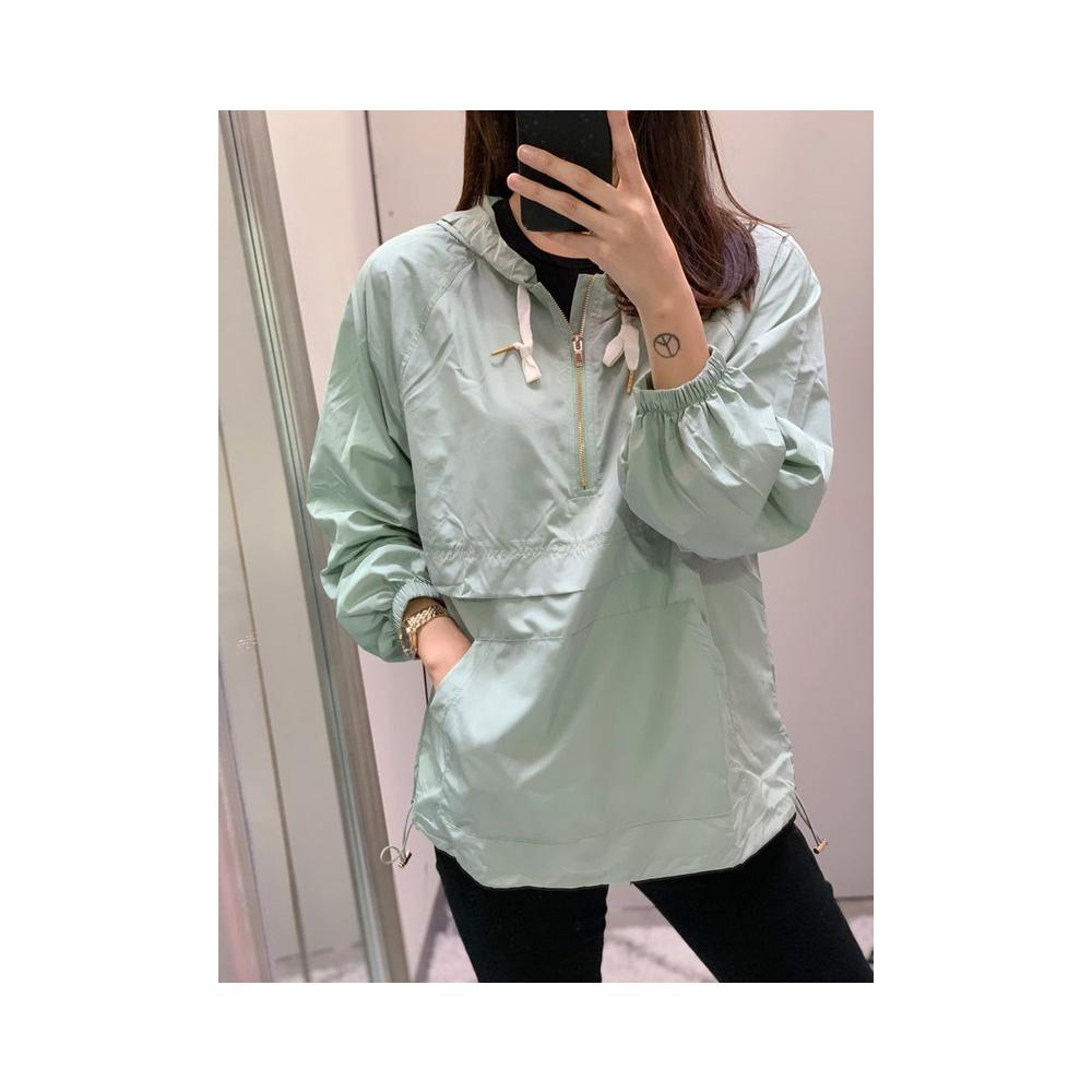 Jobber Solid Pullover Windbreaker Light Olive/Gold LJ60239.