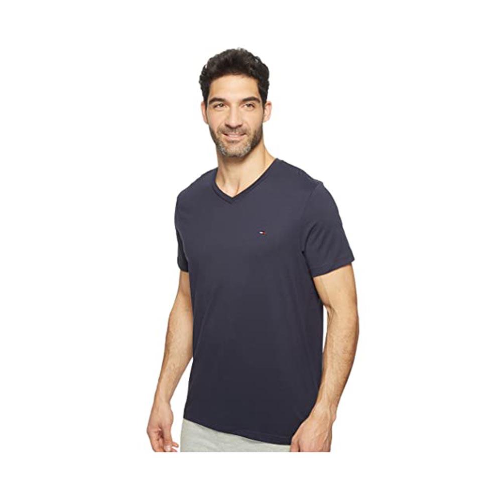 Tommy Hilfiger Flag V-Neck Tee Dark Navy 09T3140 410.