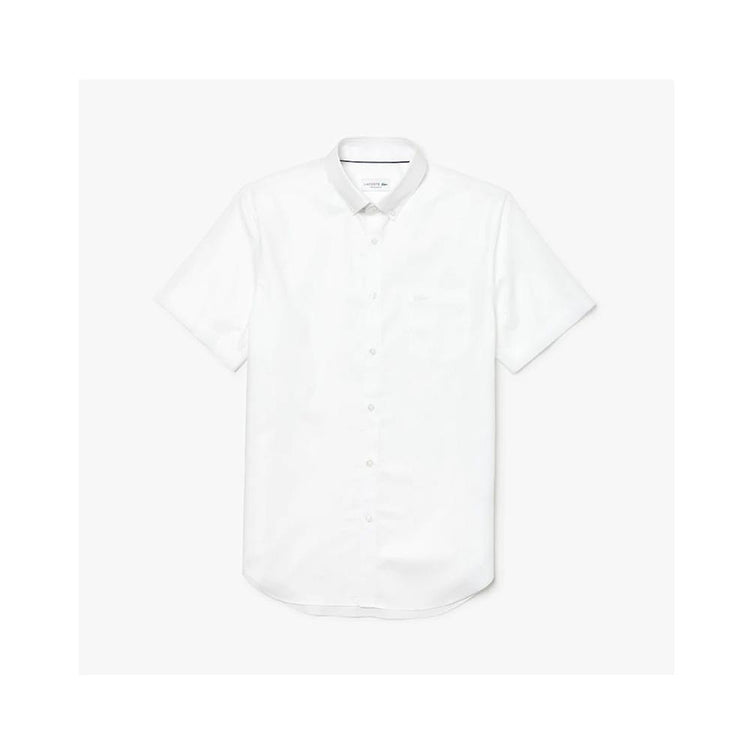 Lacoste Men's Regular Fit Mini Piqu?? Shirt White/White CH9612-51-800.