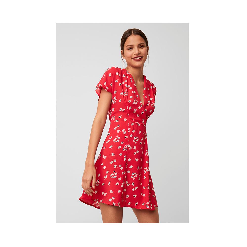 french connection red floral dress French Connection Eliana Burnout Frill Cami Dress