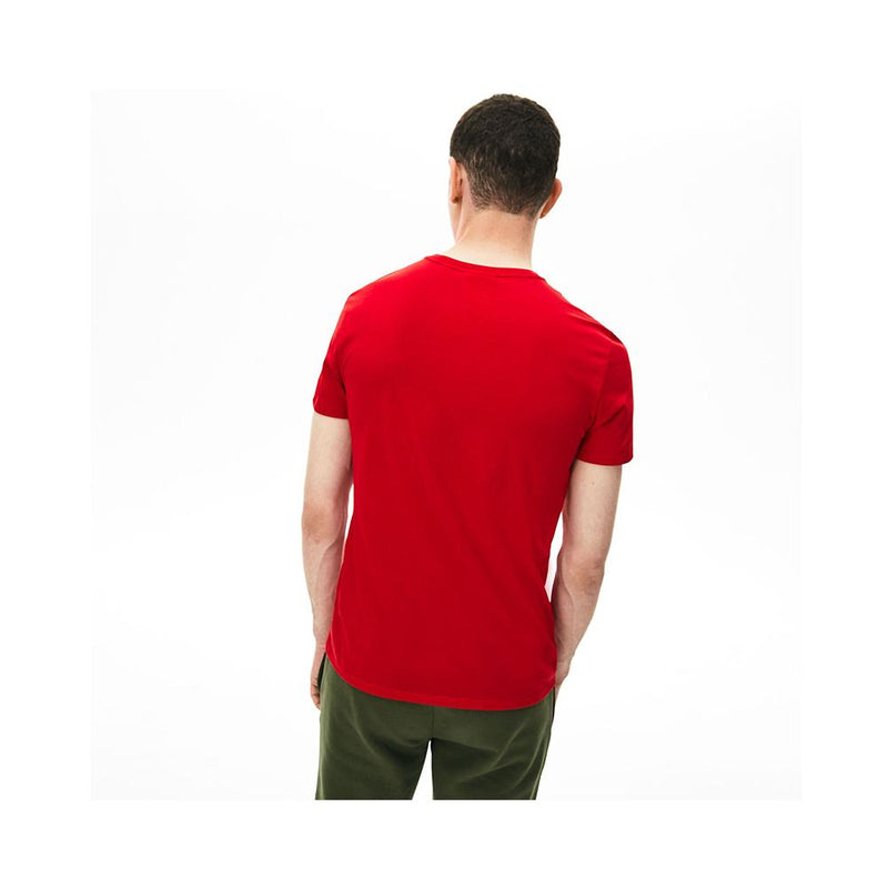Lacoste Men's Crew Neck Pima Cotton Jersey T-shirt Red TH6709-51 240.
