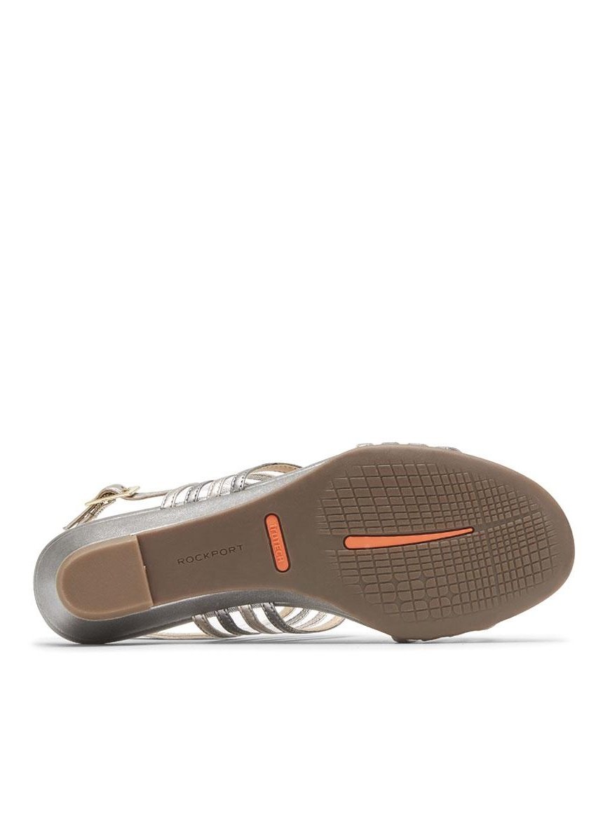 Rockport Total Motion Zandra Mesh Sandal Metallic CI0015.