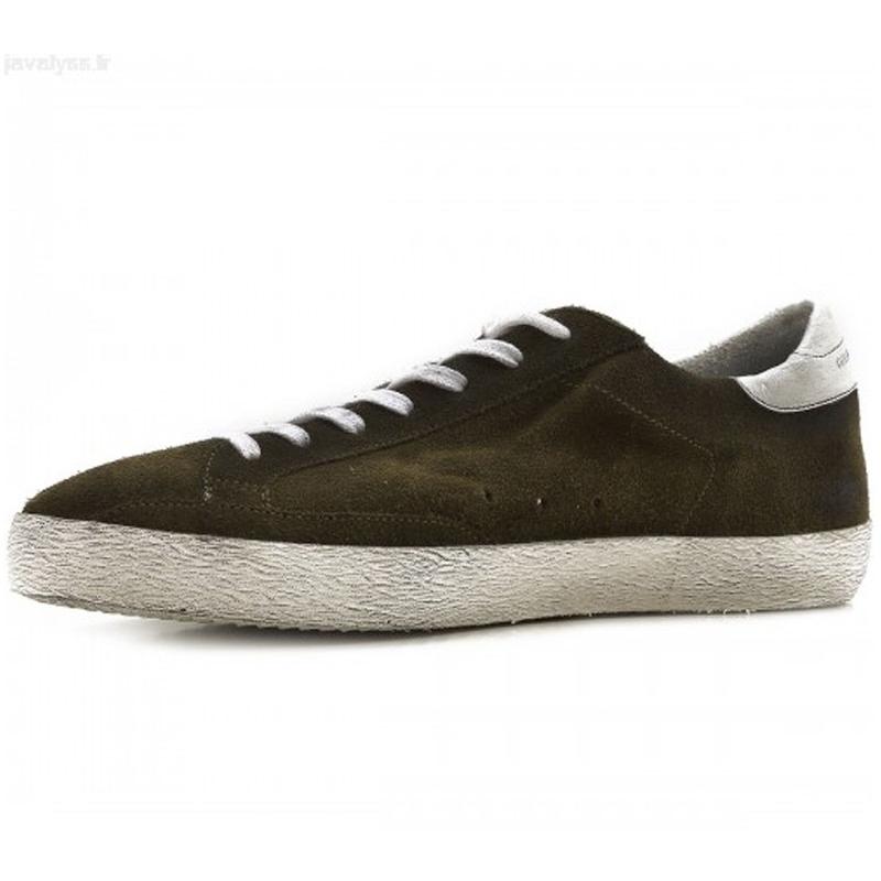 Golden Goose Superstar Sneakers Olive Green Suded/White G30MS590.B21.