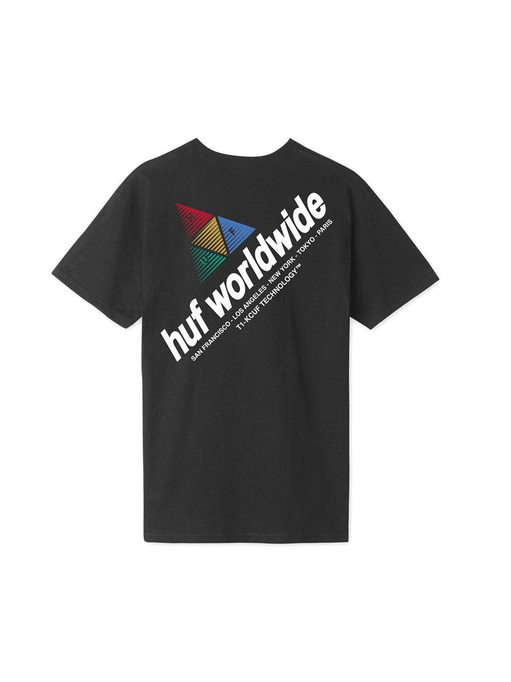 Huf Peak Sportif Short Sleeve Tee Black TS01201.