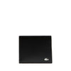 Lacoste Men's FG Large Billfold and Coin Leather Wallet Black NH1112FG 000.