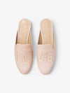 Michael Kors Women's Natasha Leather Love Slide Mule Soft Pink 40R8NAFP3L.
