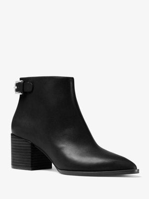Michael Kors Women's Saylor Leather Ankle Boot Black 40T5SYMEEL.