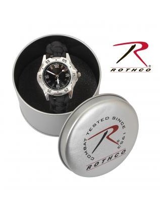 Rothco Paracord Bracelet Watch Black 4253.