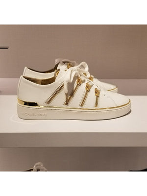 Michael Kors Women's Chelsie Leather Sneaker Optic White 43T7CHFS4L.