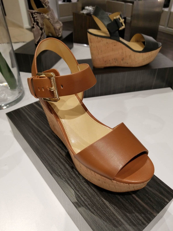 Michael Kors Women's Xaria Leather Wedge Luggage 45S8XAMS1L.