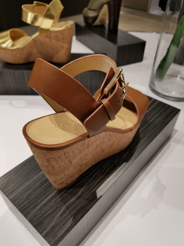 Michael Kors Women's Xaria Leather Wedge Luggage 45S8XAMS1L.