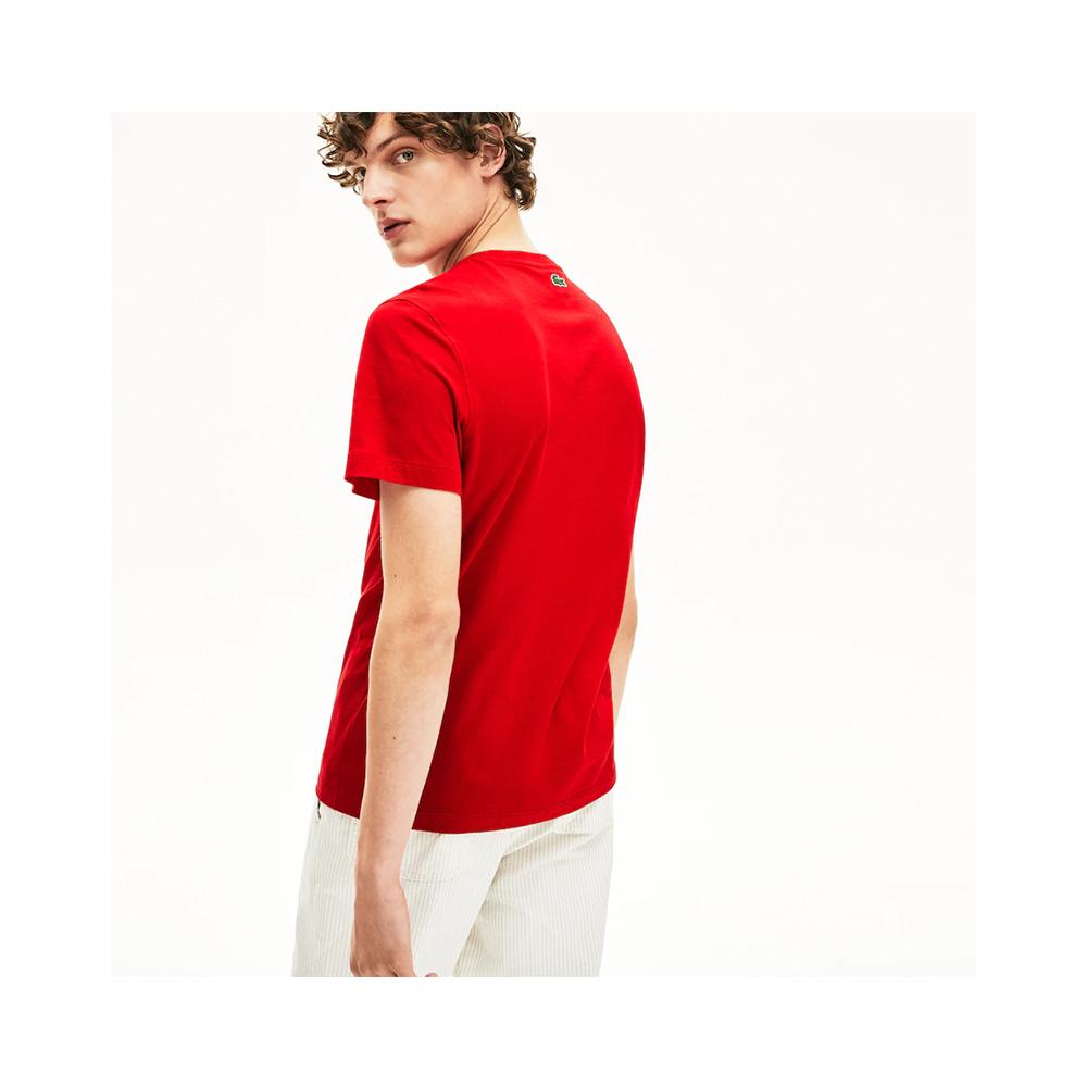 Lacoste  Crocodile Print Crew Neck T-shirt Red TH5097-51 240.