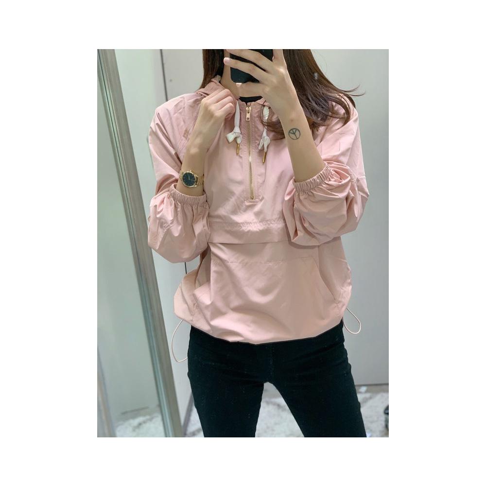 Jobber Solid Pullover Windbreaker Mauve/Gold LJ60239.