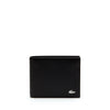 Lacoste Men's fitzgerald Leather Wallet and Key Chain Set Black NH2506FG.