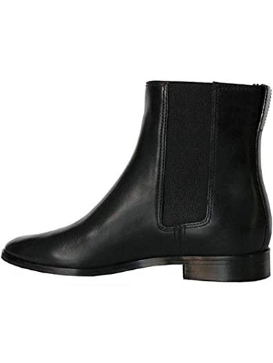 Tory Burch Women's Wyatt Mid Calf Leather Gore Bootie Perfect Black/Perfect Black 50837 004.