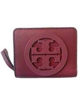 Tory+Burch+Emerson+Small+Top+Zip+Imperial+Garnet+Leather+Tote+Shoulder+Bag  for sale online