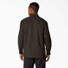 Dickies Men's Long Sleeve Work Shirt Dark Brown 574DB