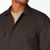 Dickies Men's Long Sleeve Work Shirt Dark Brown 574DB