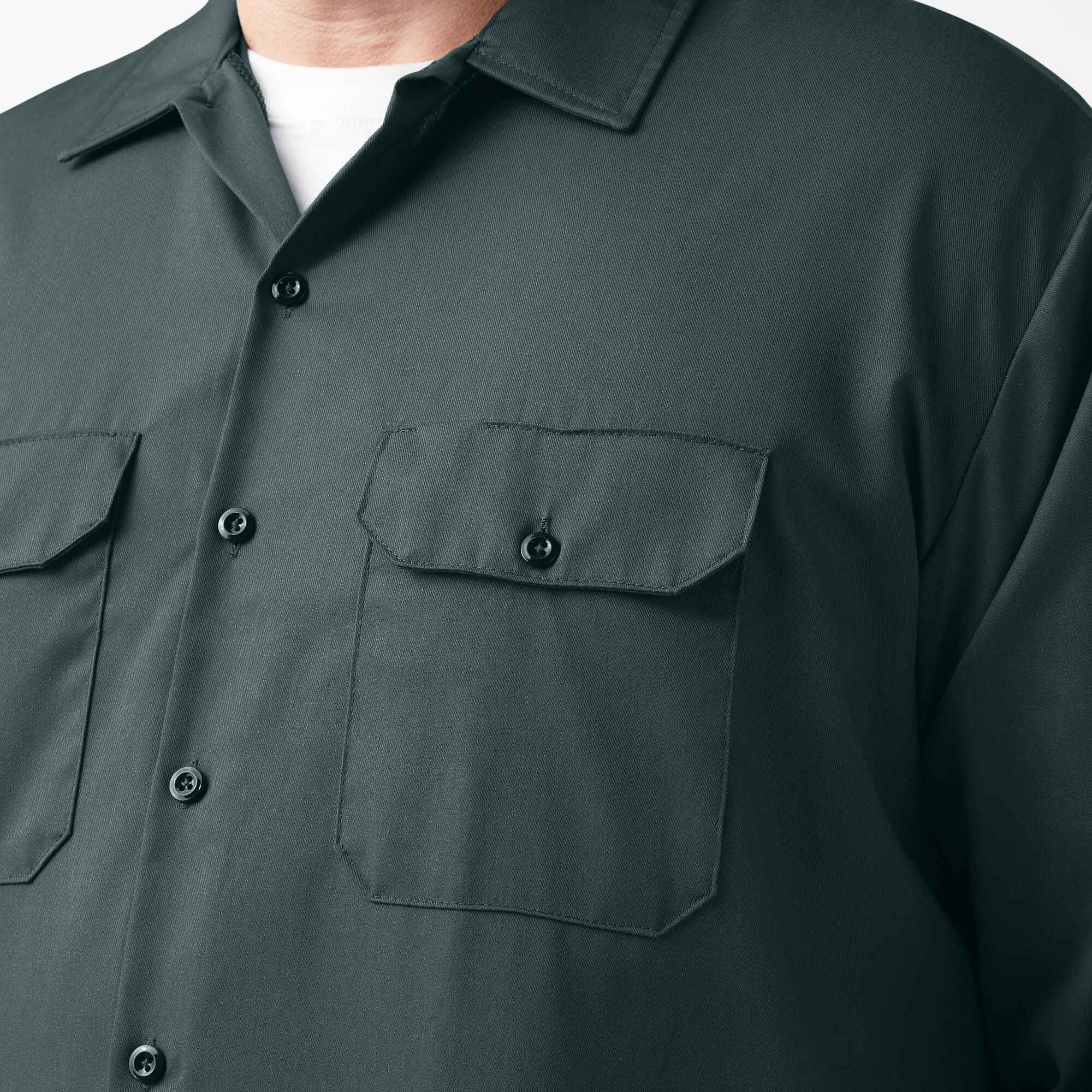 Dickies 574 Long Sleeve Work Shirt - Lincoln Green, S