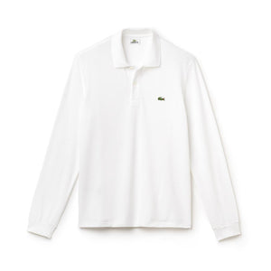 Lacoste Mens Long Sleeve Classic Pique Polo White L1312-51 001.