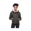 Moose Knuckles Ladies Hoodie Her Fashion Bunny Olive with White Faux M39LS601-811.