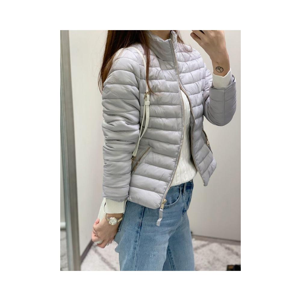 Jobber Ultra Lightweight Zip Up Padded Puffer Jacket Silver J8010.