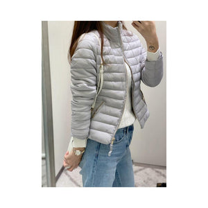 Jobber Ultra Lightweight Zip Up Padded Puffer Jacket Silver J8010.