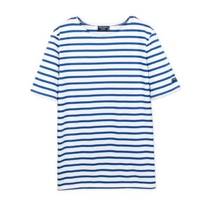 Saint James LEVANT MODERNE Breton Stripe Short Sleeve Shirt Neige/Gitane 9863-90.