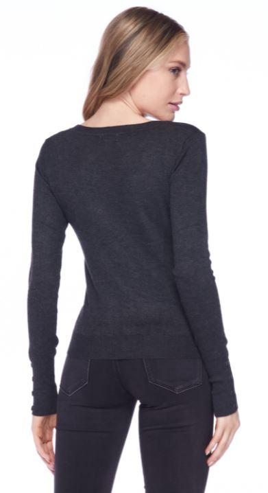 Jobber V-Neck Long Sleeve Cardigan Black 65609.
