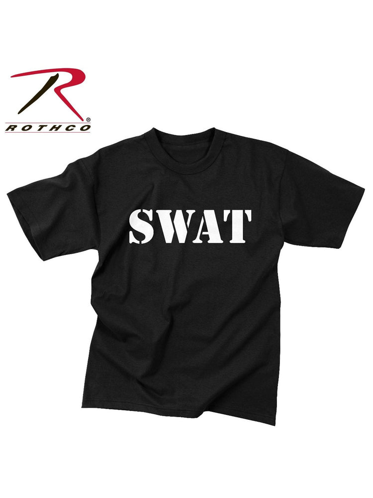 Rothco SWAT 2-Sided T-Shirt Black 6614 6615.