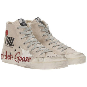 Golden Goose Francy Sneakers Cream Canvas Glitter Memory G30MS591.A57.