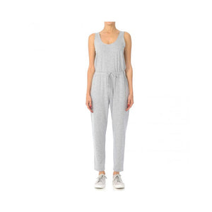 Jobber French Terry Knit Scoop Neck Sleeveless Jumpsuit Heather Grey 70450.