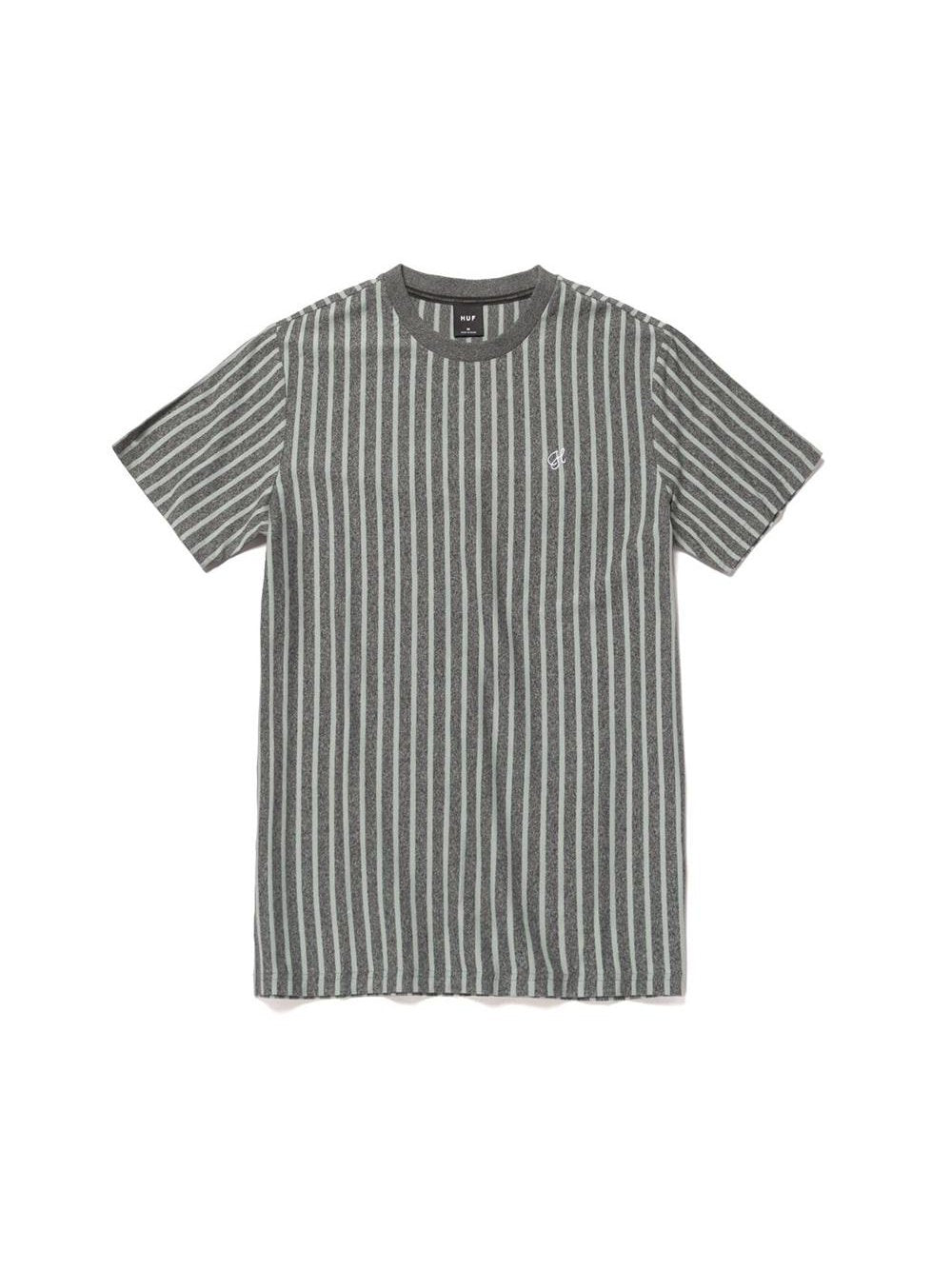 Huf Overdyed Vert Stripe T-Shirt Harbor Grey  KN00186.