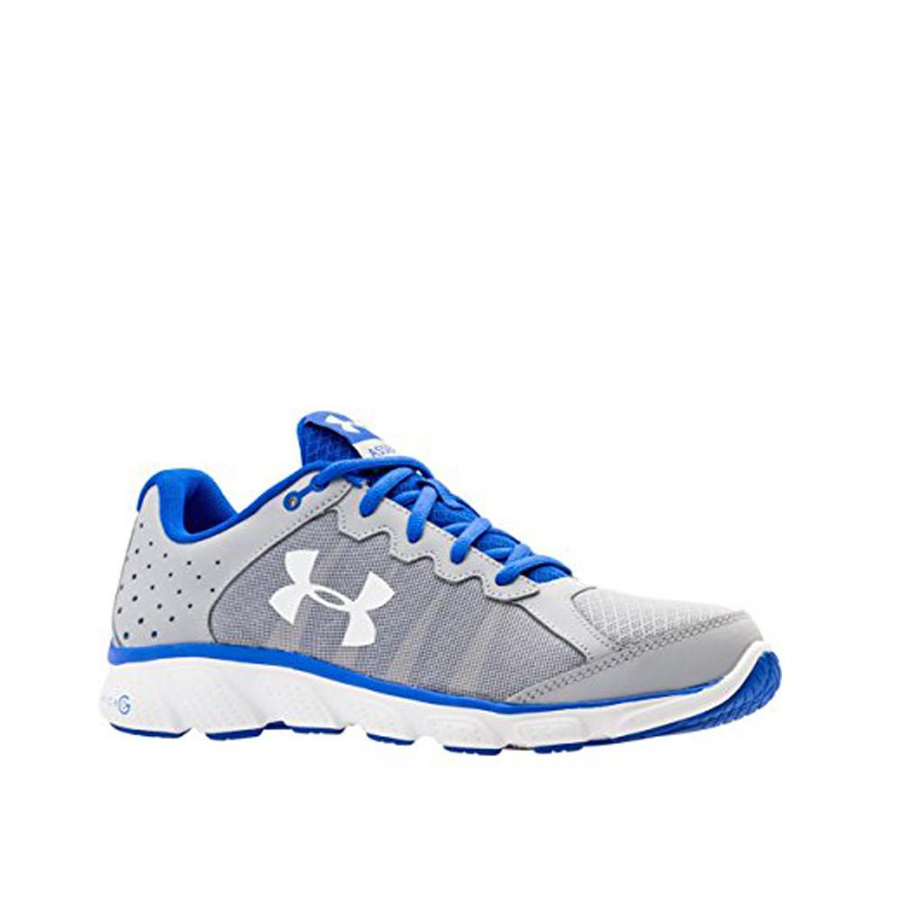 Under Armour Men's Micro G Assert 6 Running  Shoes Amalgam Grey Ultra Blue White 1266224-064.