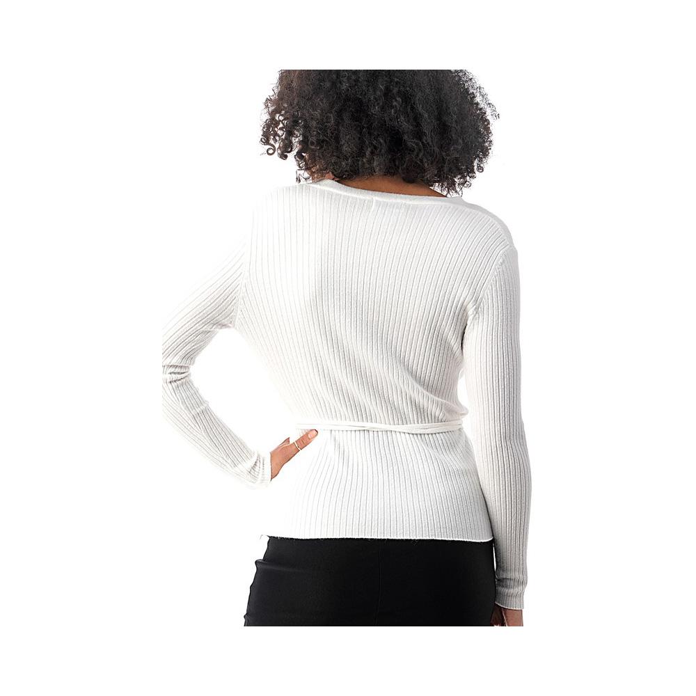 Jobber Vintage Long Sleeve V Neck Sweater Cardigan White TT9172.