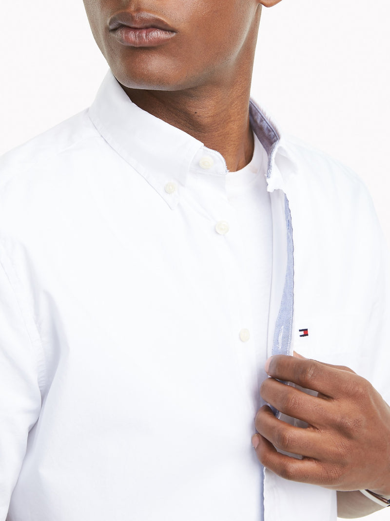 | Tommy Hilfiger Men's Maxwell Short Sleeve Shirt Bright White 7876018 100