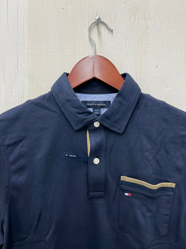 Tommy Hilfiger Men's Kole Short Sleeve Polo Custom Fit T-Shirt Sky Captain 78J4761 410.