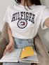 Tommy Hilfiger Mens Varsity Flag Short Sleeve T-Shirt Optic White 78J8760 100