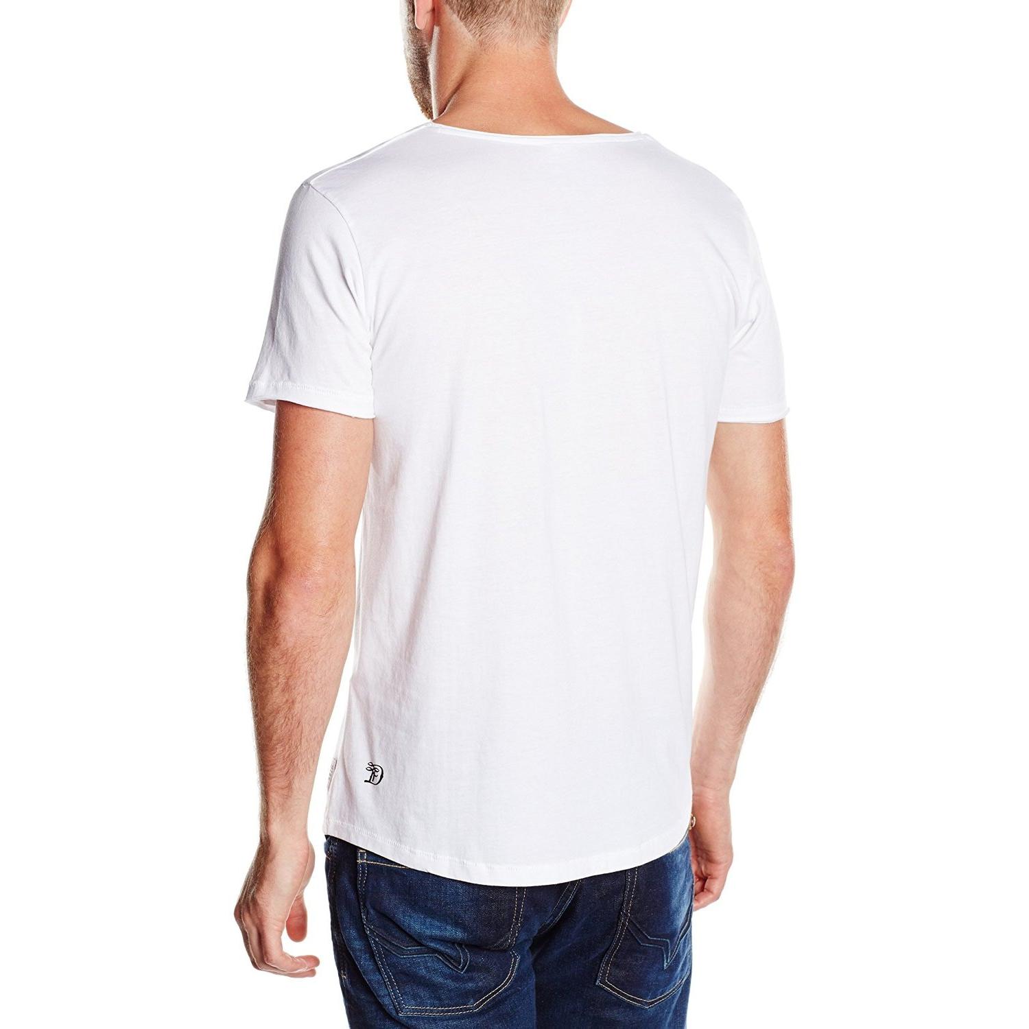 Tom Tailor Mens Print T-Shirt White T2000 103233200.